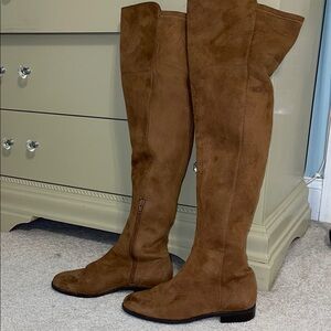Ann Taylor Brown Suede Over-the-Knee Boots